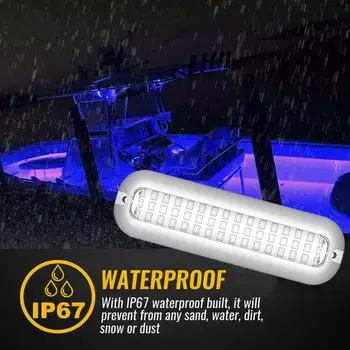  подводна лампа 10-30V IP67 водоустойчива неръждаема стомана 42 светодиода лодка напречната греда светлина за лодка