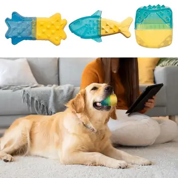 Freezable куче чесалка дъвчете играчки хапят риба кутия кост играчка за агресивни дъвчащи поддържат зъбите здрави & освобождаване инстинкт на ухапване