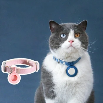 Anti-Lost Cat Collar Tracker Защитен калъф за Airtag Светлоотразителна котешка огърлица Котенца Продукти Pet GPS аксесоари