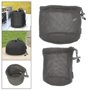 Къмпинг Net Bag Видимост Mesh торбичка Ultralight кухненски прибори Шнур Mesh чанта Stuff Sack за туризъм Къмпинг Пътуване