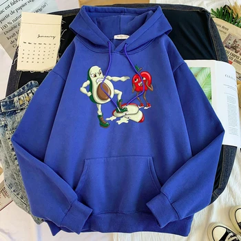 Funny Cartoon Avocado Hoodie Male Hip Hop Street Pullovers Trend Street Tracksuits Mens Loose Comfortable Sweatshirts For Male
