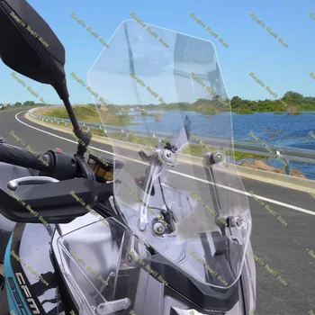 49cm/54cm/59cm/64CM Височина Аксесоари за мотоциклети Предно стъкло Hd Прозрачен Повишение за Cfmoto 650mt 650MT Сив/Прозрачен