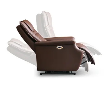  един човек електрически люлеещ се стол, шезлонг, възрастен спален стол, случаен и прост масажен стол, естествена кожа