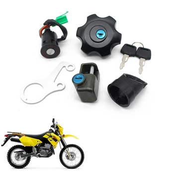 Ключ за запалване на мотоциклети Горивна газова капачка Комплект за заключване на седалките Части Аксесоари за Suzuki DRZ400 DR-Z400SM 37101-29812 44200-29820
