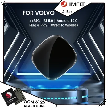 JMCQ Android Sys Smart AI Box Android Auto Wireless Carplay адаптер активатор за Volvo XC40 XC60 XC90 S60 S90 V40 V60 TV Box BT