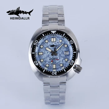 Heimdallr 6105 Abalone Men Diver Watch Луксозен светлинен 200M водоустойчив Дата Сапфирен кристал NH35A Автоматични механични часовници