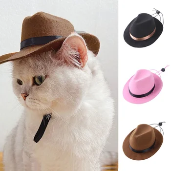 Pet Dog Cowboy Hat Headgear Cat Funny Headwear Costume Performance Photo Props Cosplay аксесоари