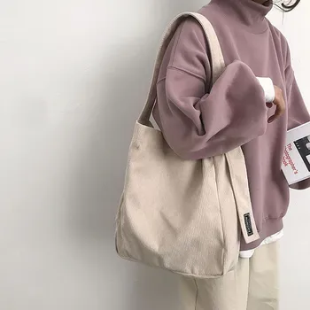 Дамски ежедневни чанти чанти чанти прости кадифена чанта с голям капацитет за ежедневна училищна и работна употреба