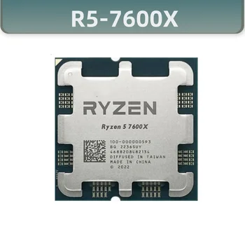 Ryzen 5 7600X R5 7600X 4.7 GHz 6-ядрен процесор с 12 нишки 5NM L3=32M 100-000000593 Socket AM5, но без охладител