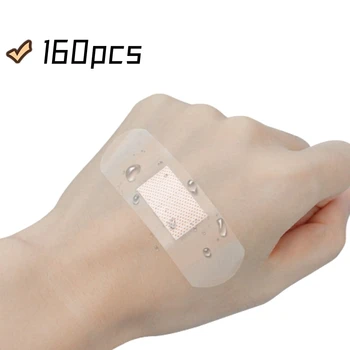 160Pcs/Pack Прозрачни медицински лепилни ленти PU филм лента помощ водоустойчив рана гипс превръзка лепенки