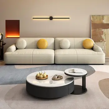Мебели за хол италиански стил светлина екстравагантен минималистичен скандинавски модерен минималистичен диван за трима души