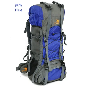  Висококачествена планинарска чанта с двойно рамо 60L голям капацитет водоустойчива раница за пътуване Мъже жени уикенд чанти