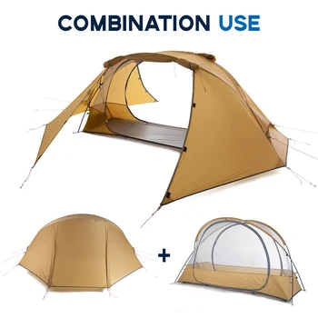 1 човек палатка лек раница палатка двуслойни може да се използва с повишена спална платформа лагер легло за 4 сезон