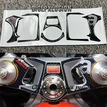 За Пулия RS 660 2021 2022 Мотоциклет 3D въглеродни влакна Топ вилица иго протектор стикер