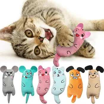 Сладки играчки за котки Смешни интерактивни плюшени играчки за котки Мини зъби за смилане на коча билка Котенце Дъвчене на мишка Играчки за домашни любимци Аксесоари