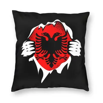 Модерен албански орел диван възглавница покритие полиестер Албания герб възглавница случай хол декорация калъфка