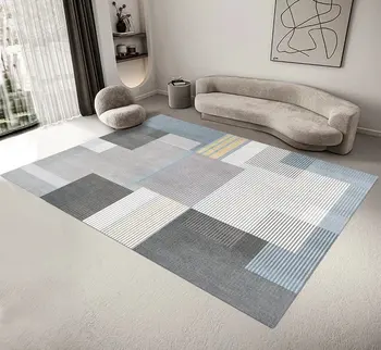 Модерна геометрия фоайе веранда вход килим хол диван масичка за кафе килими просто проучване спалня нощно легло стая нехлъзгащ килим
