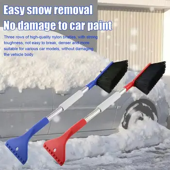 Четка за сняг лопата отстраняване четка кола превозно средство за колата Инструмент за почистване на предното стъкло Инструмент за остъргване Зимен инструмент Скрепер за камион