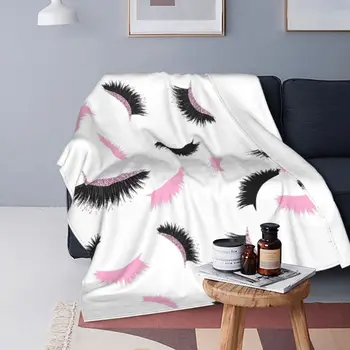 Мигли мигли модел одеяла фланела пролет есен красиви очи лек хвърлят одеяла за легло пътуване килим парче кралица