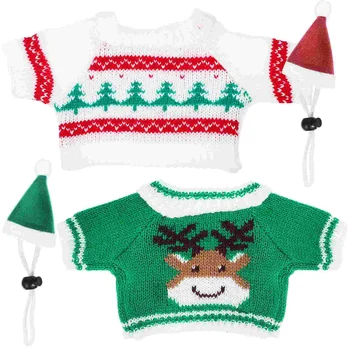 Морско свинче неща Малък домашен любимец Коледа облекло зимни мини пуловер зайче костюм Коледа Нова година домашни любимци облекло коте екипировки