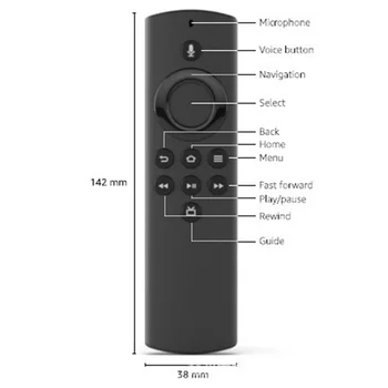 Нов H69A73 гласово дистанционно управление заместител на Amazon Fire TV стик Lite с гласово дистанционно