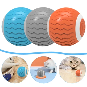 USB акумулаторна самодвижеща се движение активирана топка котка куче продукт интерактивна играчка за домашни любимци за домашни кучета за кученце подарък за рожден ден