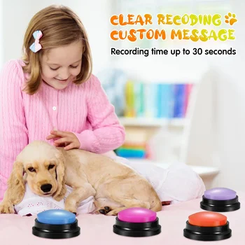 Pet Sound Box Записваем бутон за говорене Котка гласов рекордер Говореща играчка за обучение на домашни любимци Инструмент за обучение на домашни любимци Squeeze Box Играчки за кучета