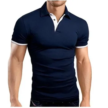 A2059 Мода Кратка мъжка риза Casual Slim Fit Къс ръкав T Shirt Top Mens T Shirts New Summer poleras hombre camiseta