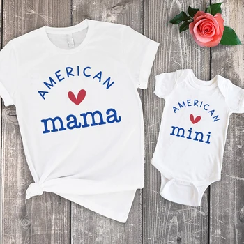 American Mama Shirt Patriotic Mommy and Me Shirt Matching 4th of July Shirts Mommy and Me Memorial Day Shirts Summer