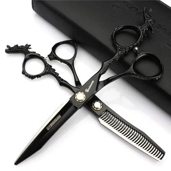 Професионални ножици за красота Dragon Warrior 6-инчови ножици за коса за домашни любимци Ножици за красота в японски стил Безшевни ножици