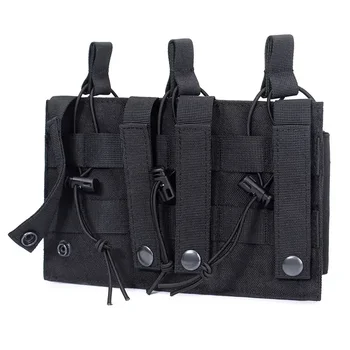 Тактически Molle Magazine Pouch Holder Open Top Triple Mags Carrier For M4 M16 AK AR Glock M1911 9mm