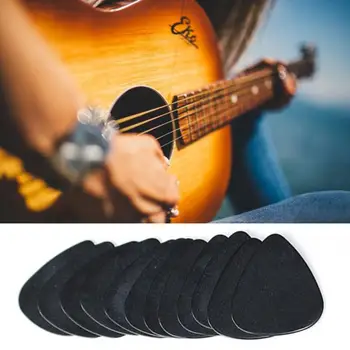 10 броя Музикални аксесоари Черен целулоид 0.5mm китара Picks Plectrums Висококачествени леки трайни музикални аксесоари