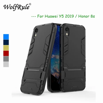Case For Huawei Y5 2019 Cover AMN-LX9 Soft Rubber + Plastic Case For Honor 8s Phone Case Holder Stand Anti-knock Funda AMN-LX1