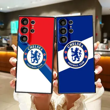 C-Chelsea F.C.Football Club Калъф за телефон за Samsung Galaxy S23 S22 S21 S20 FE S10 S9 Plus Ultra 5G матирано полупрозрачно покритие