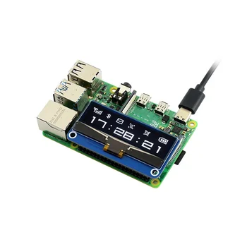 Waveshare 2.23 инчов OLED разширителна платка 128X32 резолюция вградена SSD1305 поддръжка на драйвери SPI / I2C за Raspberry Pi / Jetson Nano