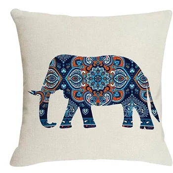 Blue Bohemian калъфка за възглавница Mandala декоративна възглавница калъфка слон възглавница покритие подходящ за диван дома бельо площад
