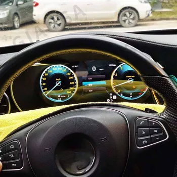 LCD автомобил цифров клъстер инструмент кокпит за Benz C клас W205 GLC X205 w204 w212 2011-2018 център скоростомер табло плейър