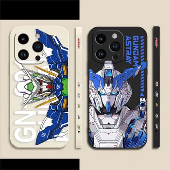 G-Gundam робот телефон случай за iPhone 14 13 12 11 Pro XS Max Mini X XR SE 7 8 6 15 плюс цвят течност случай Funda Shell Capa
