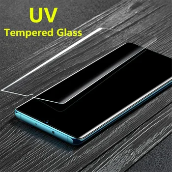 UV течно лепило закалено стъкло за Samsung Galaxy S23 Ultra S23 + S22 S21S20 Протектор за екран за отключване на пръстови отпечатъци Cover Film 9H