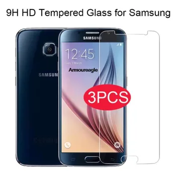3бр. Протектор за екран на телефона Предпазител от закалено стъкло за Samsung Galaxy S6 S7 G850 G7102 Защитно фолио за Samsung Note 3 4 5