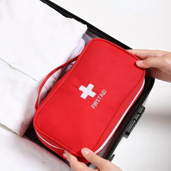 Преносима спешна медицинска чанта Кутия за съхранение на първа помощ за домакинство Пътуване на открито Къмпинг оборудване Медицина Комплект за оцеляване