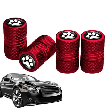 Valve стволови капачки 4 броя куче лапа форма кола гуми клапан капачки Авто клапан стволови капачки Аксесоари за кола Подаръци за мъже Жени Приятели