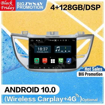 128GB Carplay Android 10 екран мултимедиен DVD плейър за Hyundai Tucson IX35 2015 BT GPS Navi Auto Radio Audio Stereo Head единица