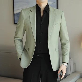 2023 Нов мъжки моден костюм за отдих за пътуване, улица и пътуване с тънко едноредно яке в размери S-5XL