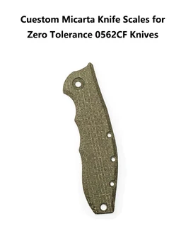 Персонализиран нож Micarta Flax Mikata Scale Handle Направете аксесоари за нулева толерантност 0562CF ZT ножове Grip Patch DIY Части Замяна