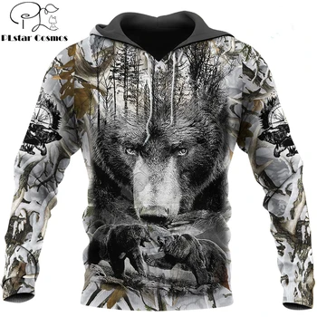 Любов мечка лов модел 3D всички над печатни мъжки есенни сива врана суитчър унисекс улично облекло случайни цип яке пуловер KJ620