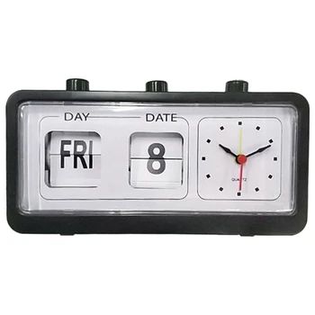 Механичен будилник Новост Флип часовник Настолен цифров часовник с календарен часовник Домашен декор Ретро декор
