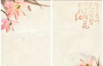 AS3092 Китайски стил култура лотос цвете печат изкуство платно плакат за хол декор дома стена картина