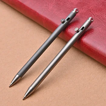 Mini Titanium Pen Portable EDC Gadget Outdoor Equipment Personality Creative Black Refill Signature Pen Mini Pen Outdoor Tool