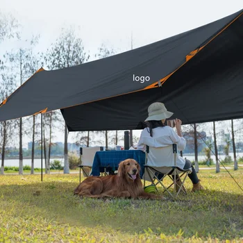 Висококачествен тежкотоварен слънчев балдахин Pop Up палатка водоустойчив открит сгъваем екстра голям къмпинг хамак дъжд лети бреза 210T